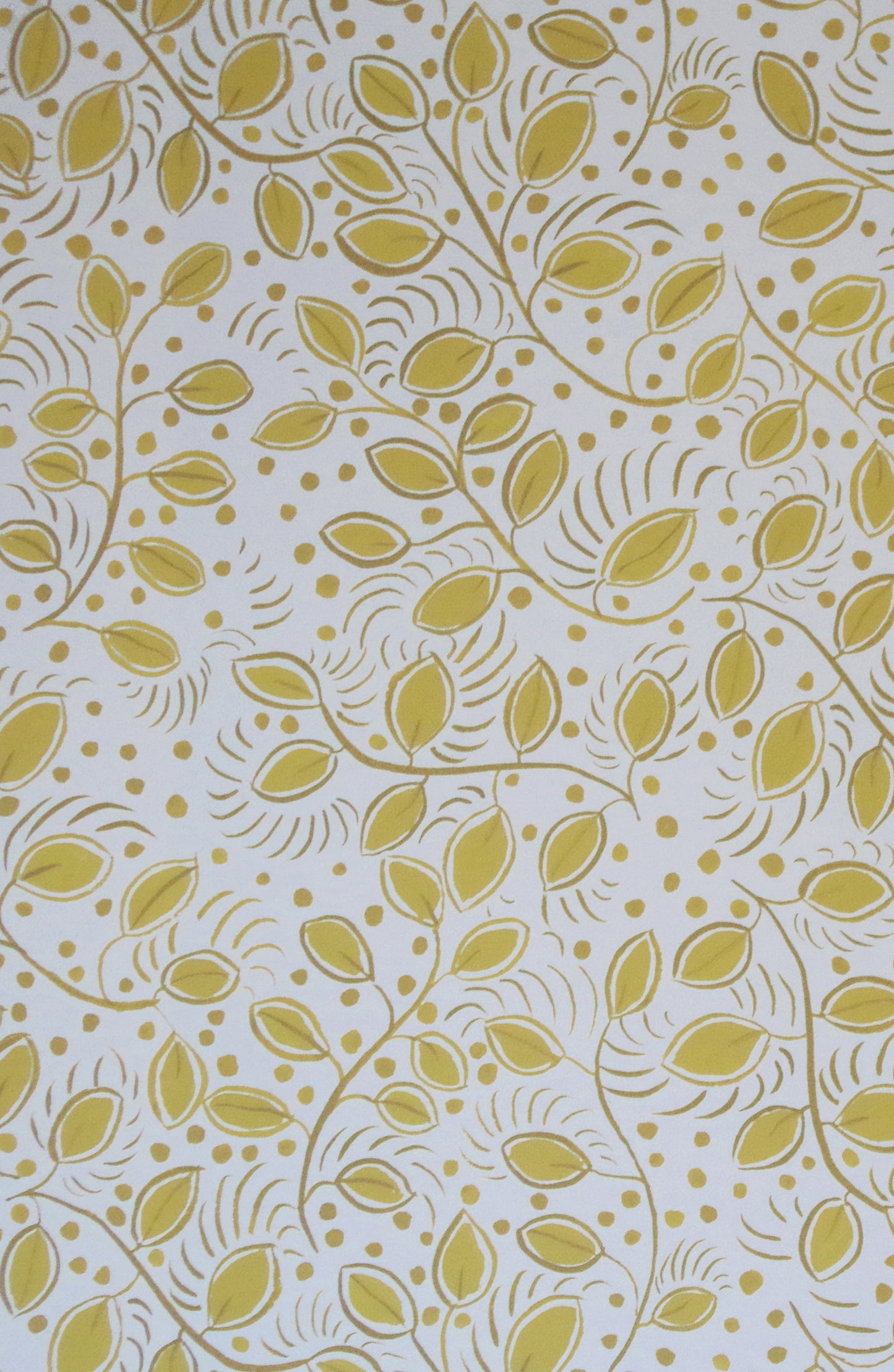 Little Leaves - Yellow Wallpaper