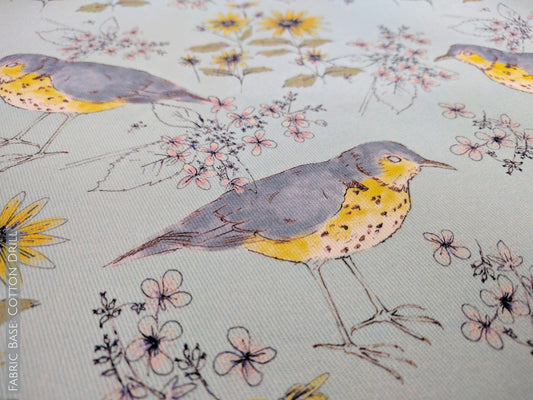 Song Bird and Flora Fabric