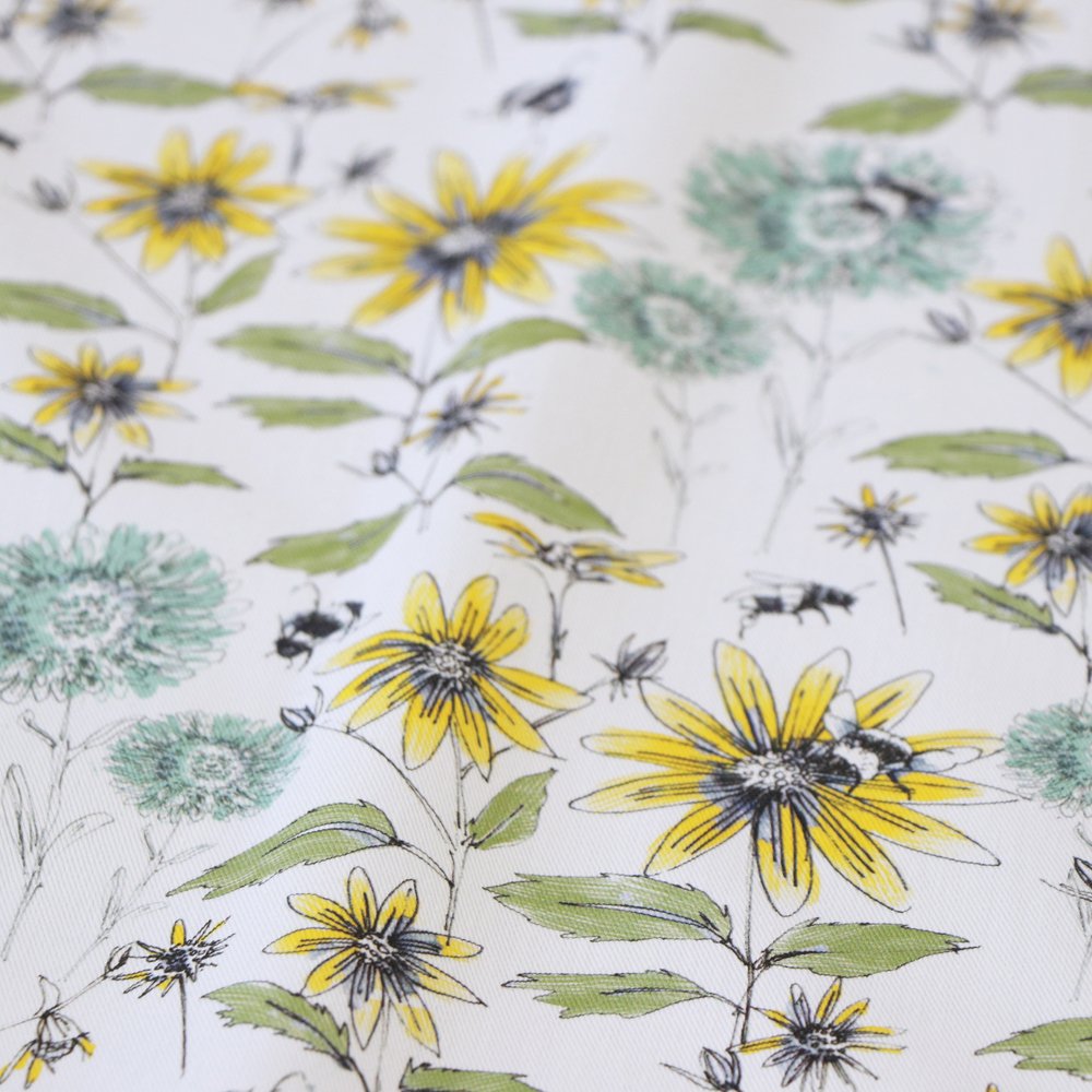 Bumblebee and Flora Fabric