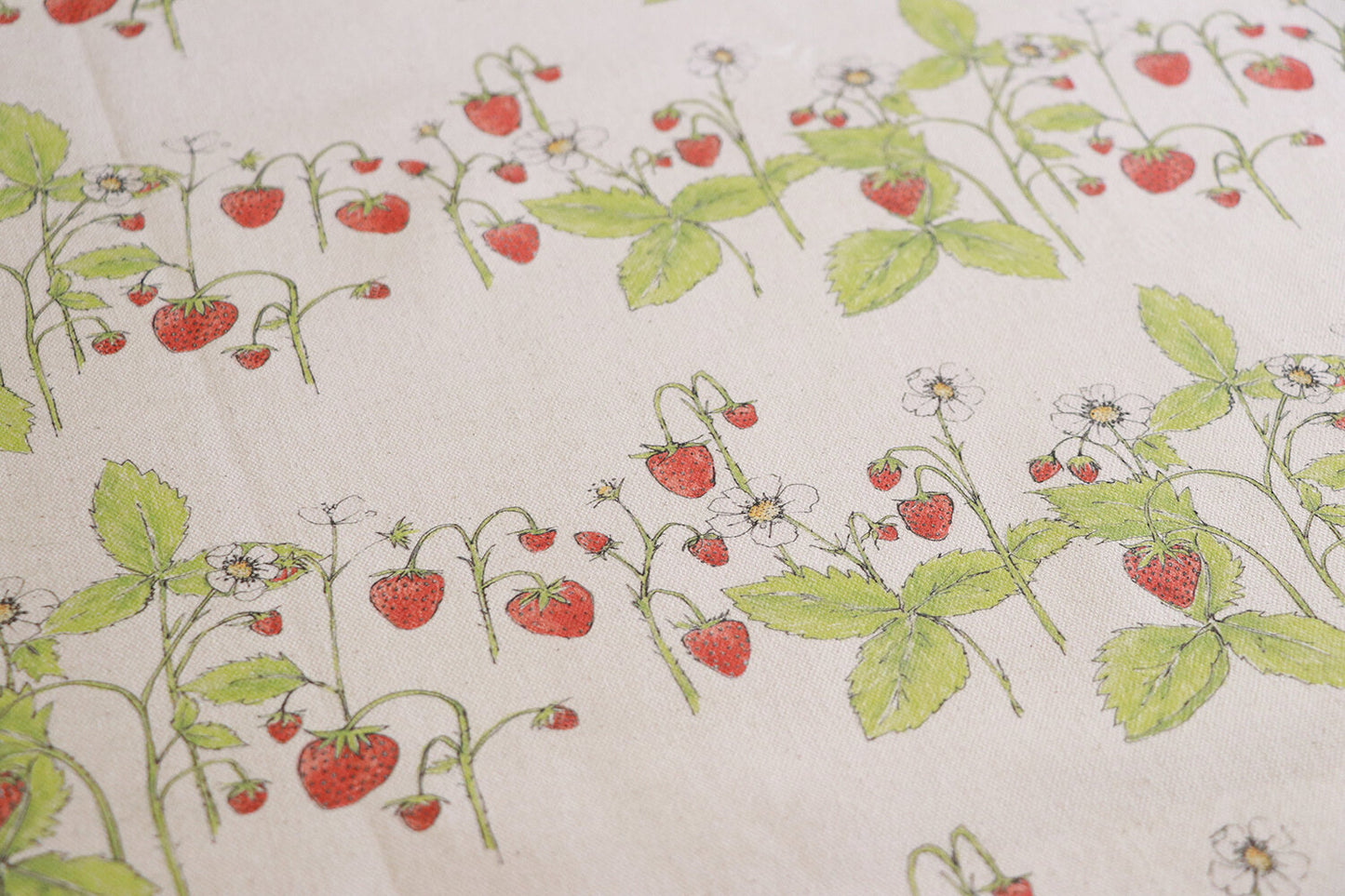 Natural Organic Strawberry Fabric